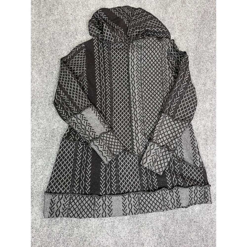 Soft Surroundings Long‎ Cowl Neck Gray Knit Pullower Sweater Long Sleeve Size M